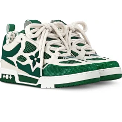 Louis Vuitton LV Skate Monogram Trainer Green Sneaker< Designer Trainers