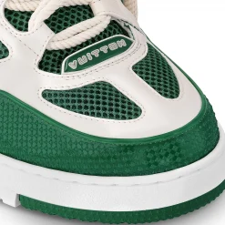 Louis Vuitton LV Skate Monogram Trainer Green Sneaker< Designer Trainers