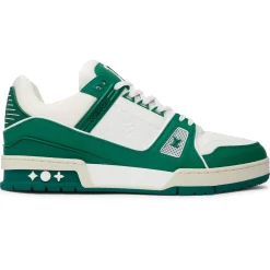 Louis Vuitton LV Trainer White Green Sneaker< Designer Trainers