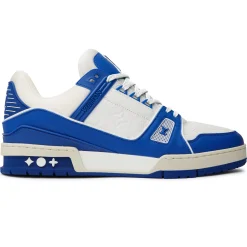 Louis Vuitton LV Trainer White Blue Sneaker< Designer Trainers