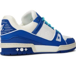 Louis Vuitton LV Trainer White Blue Sneaker< Designer Trainers
