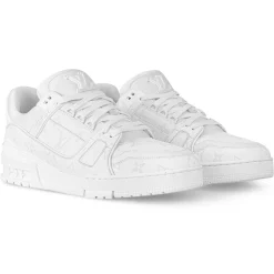 Louis Vuitton LV Trainer White Monogram Sneaker< White Trainers|Designer Trainers