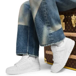 Louis Vuitton LV Trainer White Monogram Sneaker< White Trainers|Designer Trainers