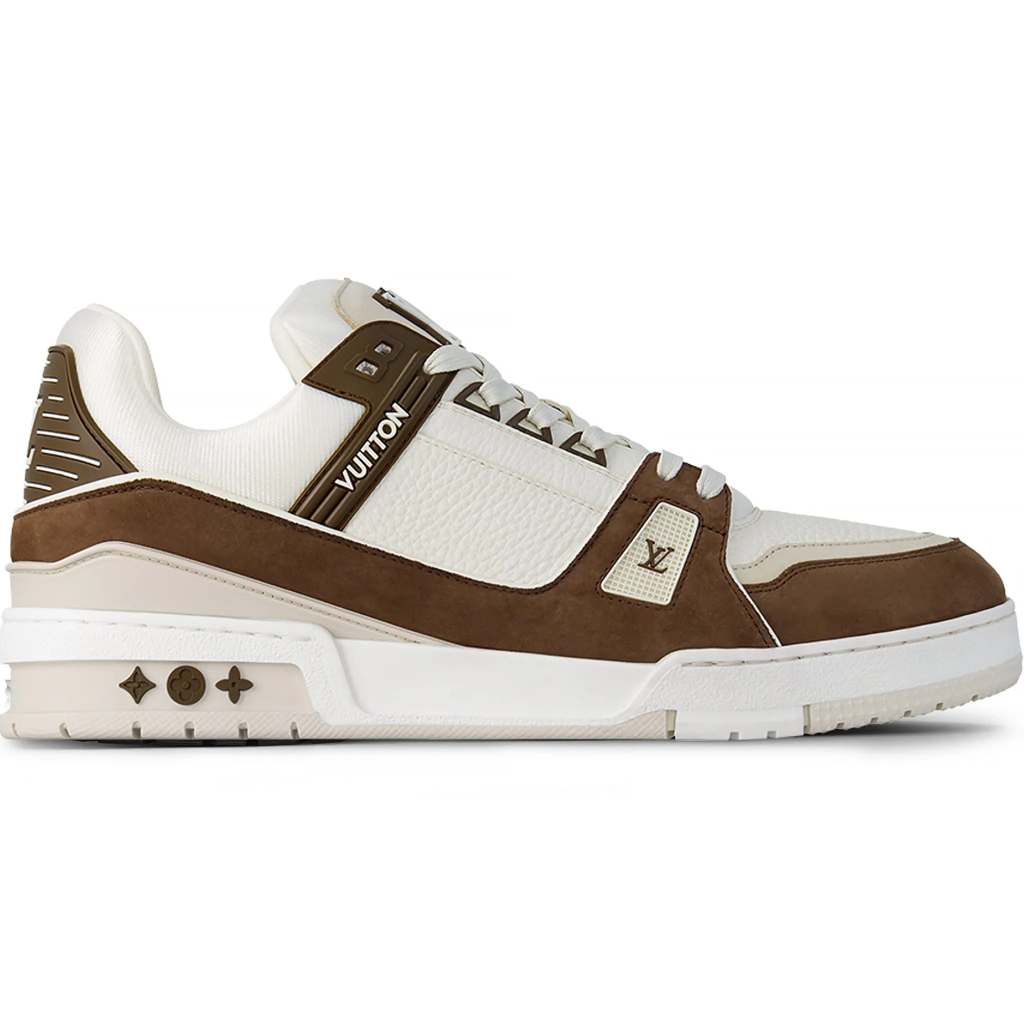 Louis Vuitton LV Trainer Calf Leather Moka Sneaker< Designer Trainers