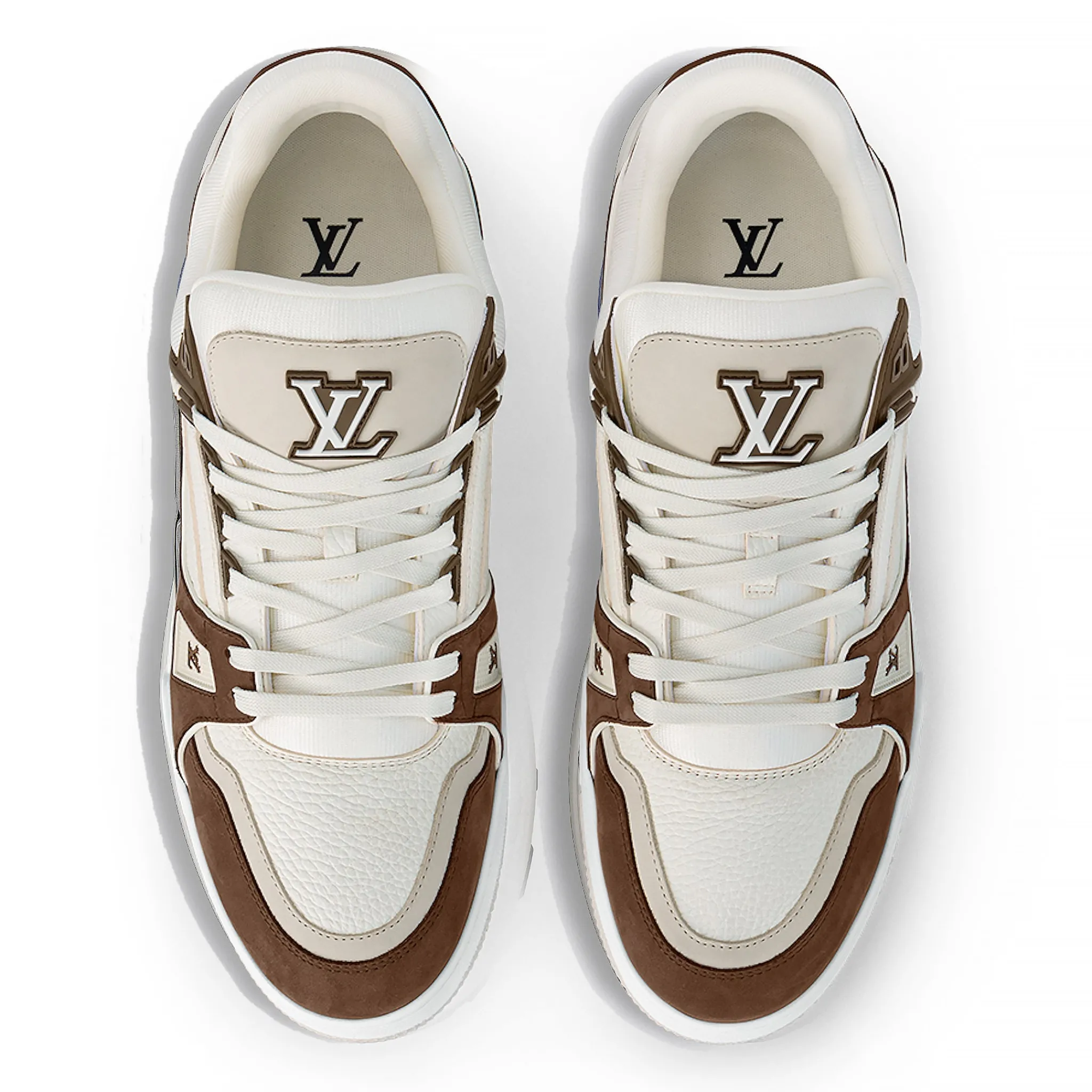 Louis Vuitton LV Trainer Calf Leather Moka Sneaker< Designer Trainers