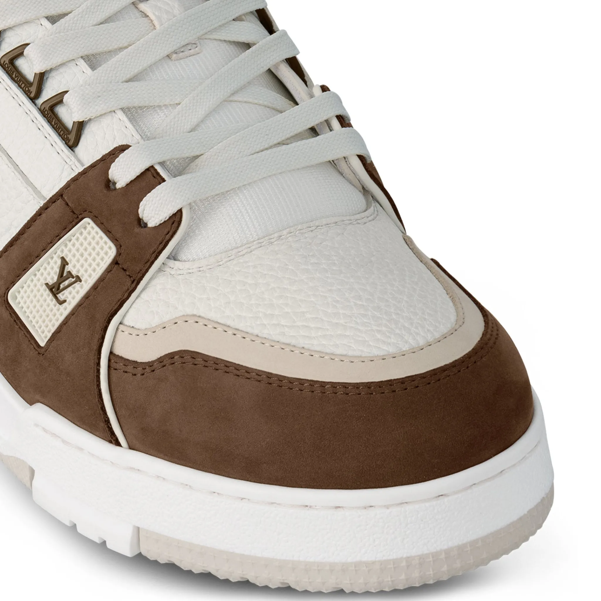Louis Vuitton LV Trainer Calf Leather Moka Sneaker< Designer Trainers