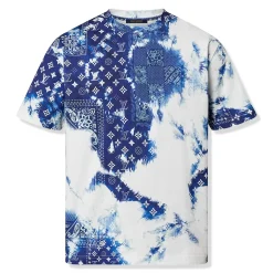 Louis Vuitton Monogram Bandana Blue T Shirt< T-shirts