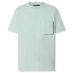 Louis Vuitton Monogram 3D Pocket Cotton Blue T Shirt< T-shirts