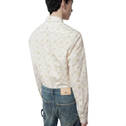Louis Vuitton Monogram Long-Sleeved Cotton Shirt White< Shirts