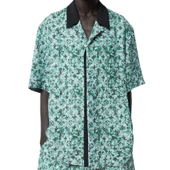 Louis Vuitton Monogram Pointilism Crepe Short Sleeved Blue Haze Shirt< Shirts
