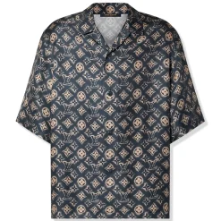 Louis Vuitton Monogram Silk Short Sleeved Shirt< Shirts