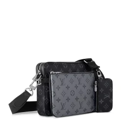 Louis Vuitton Monogram Trio Messenger Bag Black Grey< Cross Body Bags|Bags
