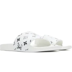Louis Vuitton Monogram White Silver Slides< White Trainers|Sandals & Slides