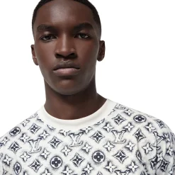 Louis Vuitton Monogram White Deep Black T Shirt< T-shirts