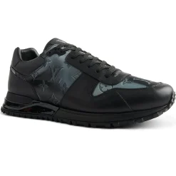 Louis Vuitton Run Away Black Silver Iridecscent Sneaker< Black Trainers|Designer Trainers