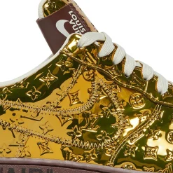 Louis Vuitton x Nike Air Force 1 Low Metallic Gold< Designer Trainers