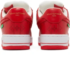 Louis Vuitton x Nike Air Force 1 Low White Red< Designer Trainers