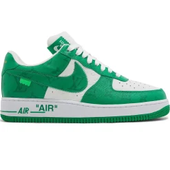 Louis Vuitton x Nike Air Force 1 Low White Green< Designer Trainers