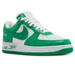 Louis Vuitton x Nike Air Force 1 Low White Green< Designer Trainers