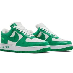 Louis Vuitton x Nike Air Force 1 Low White Green< Designer Trainers