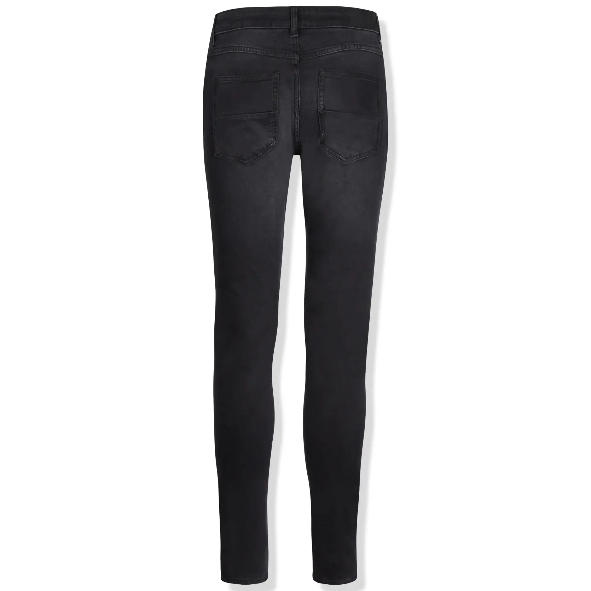 Lusso Destroyed Diamanté Washed Black Denim Jeans< Jeans|Bottoms
