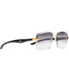 Maybach Eyewear The Artist III P-WCW-Z25 Custom Black Grey Diamond Cut Sunglasses< Sunglasses