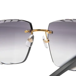 Maybach Eyewear The Artist III P-WCW-Z25 Custom Black Grey Diamond Cut Sunglasses< Sunglasses