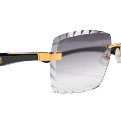 Maybach Eyewear The Artist III P-WCW-Z25 Custom Black Grey Diamond Cut Sunglasses< Sunglasses