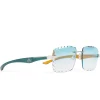 Maybach Eyewear The Artist III P-WCW-Z25 Custom Tiffany Blue Diamond Cut Sunglasses< Sunglasses