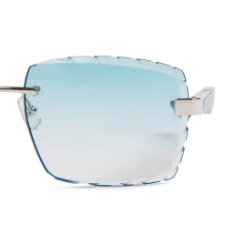 Maybach Eyewear The Artist III P-WCW-Z25 Custom Tiffany Blue Diamond Cut Sunglasses< Sunglasses