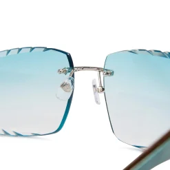 Maybach Eyewear The Artist III P-WCW-Z25 Custom Tiffany Blue Diamond Cut Sunglasses< Sunglasses