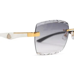 Maybach Eyewear The Artist III G-HAS-Z25 Custom Gold Grey Fade Diamond Cut Sunglasses< Sunglasses