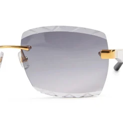 Maybach Eyewear The Artist III G-HAS-Z25 Custom Gold Grey Fade Diamond Cut Sunglasses< Sunglasses