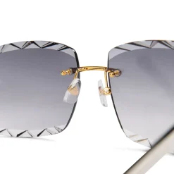 Maybach Eyewear The Artist III G-HAS-Z25 Custom Gold Grey Fade Diamond Cut Sunglasses< Sunglasses