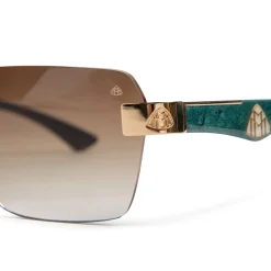 Maybach Eyewear The Magic I MG-WDE-M09 Gold Brown Sunglasses< Sunglasses