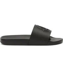 Moncler Basile Logo Black Sliders< Sandals & Slides