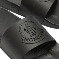 Moncler Basile Logo Black Sliders< Sandals & Slides
