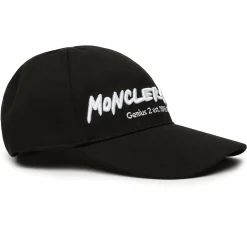 Moncler Genius 2 1952 Embroidered Black White Cap< Hats & Caps