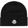 Moncler Logo Black Beanie< Hats & Caps