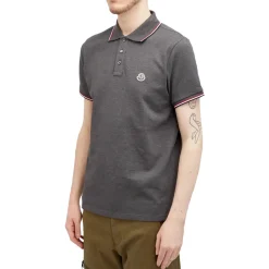 Moncler Maglia Dark Grey Polo Shirt< Polo Shirts