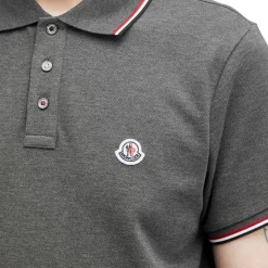 Moncler Maglia Dark Grey Polo Shirt< Polo Shirts