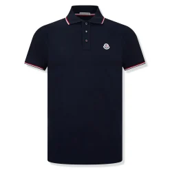 Moncler Maglia Indigo Blue Polo Shirt< Polo Shirts