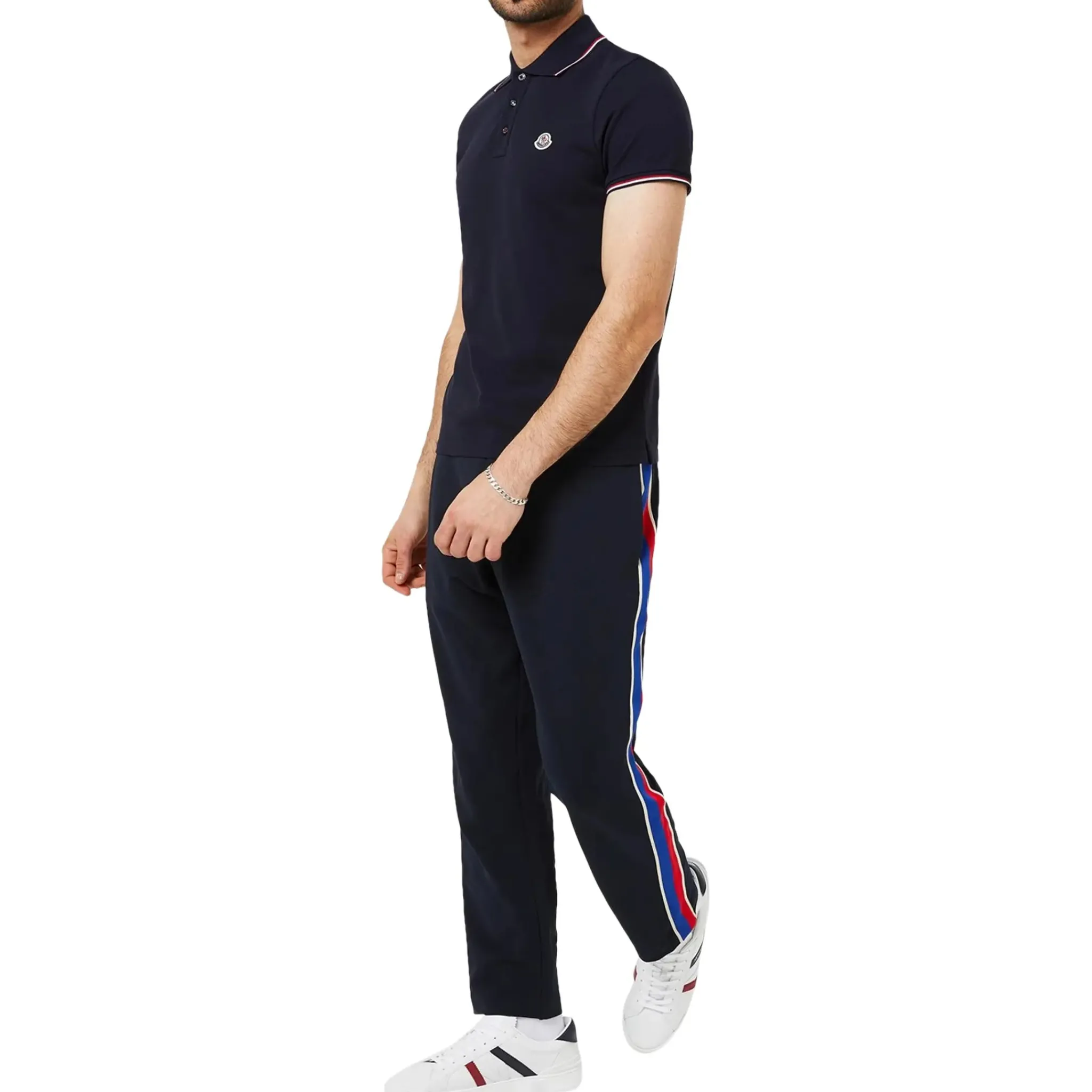 Moncler Maglia Indigo Blue Polo Shirt< Polo Shirts