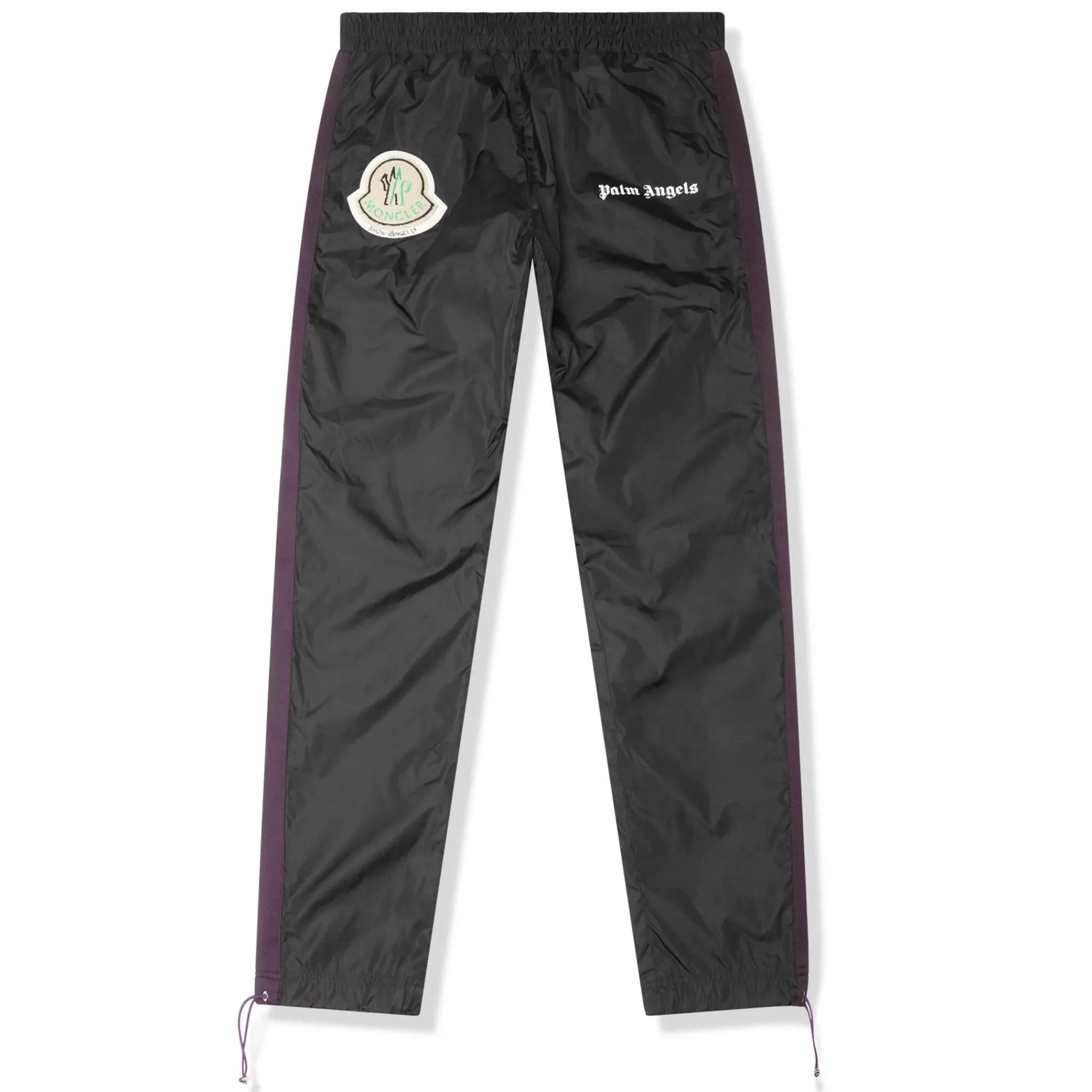 Moncler x Palm Angels Striped Nylon Black Track Pants< Bottoms|Sweatpants