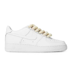 Nike Air Force 1 Low Rope Lace White Cream (GS)< White Trainers|Trainers