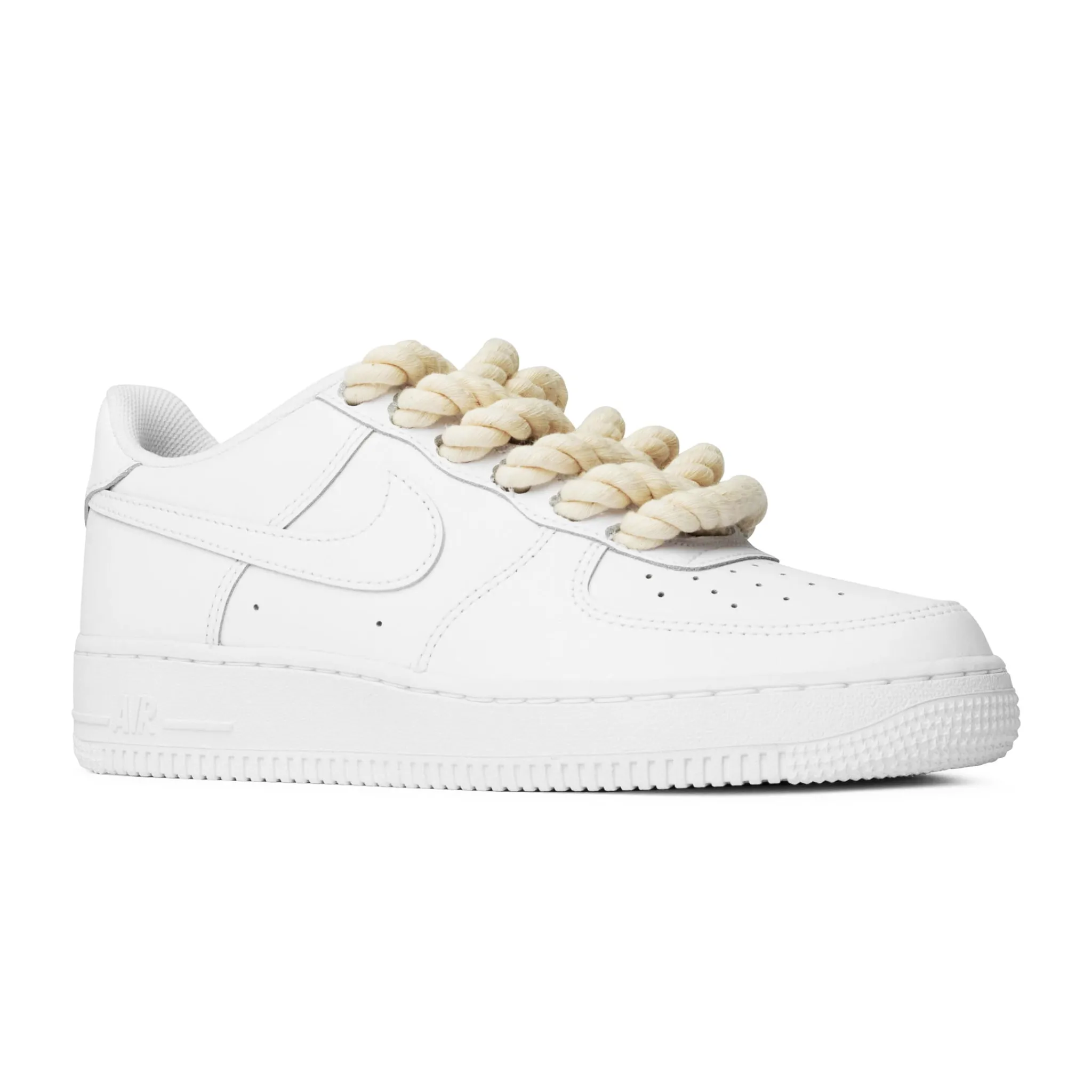 Nike Air Force 1 Low Rope Lace White Cream (GS)< White Trainers|Trainers