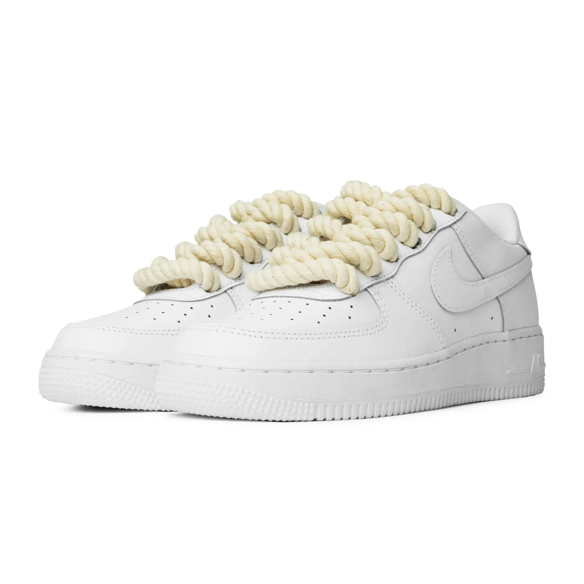 Nike Air Force 1 Low Rope Lace White Cream (GS)< White Trainers|Trainers
