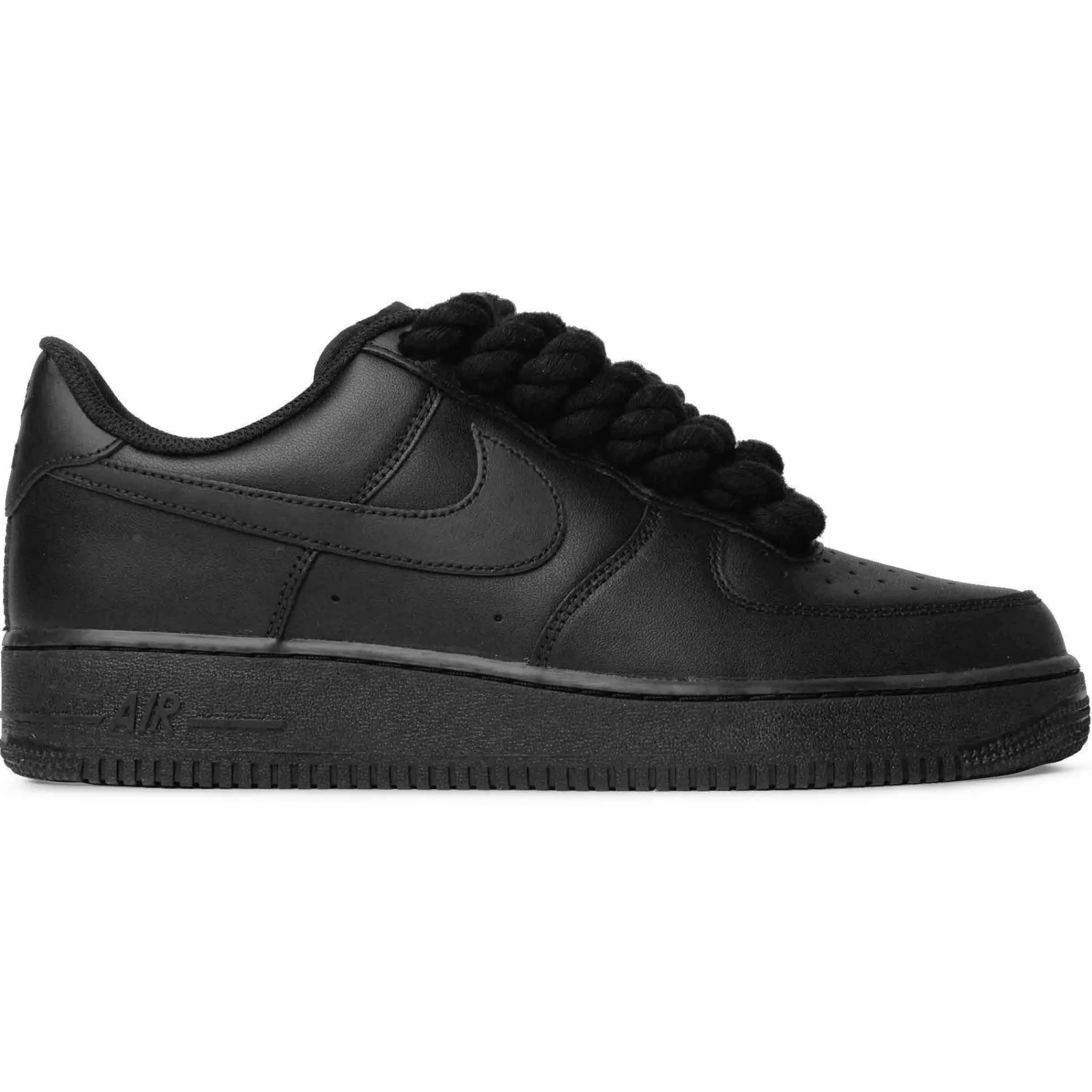 Nike Air Force 1 Low Rope Lace Black< Black Trainers|Trainers