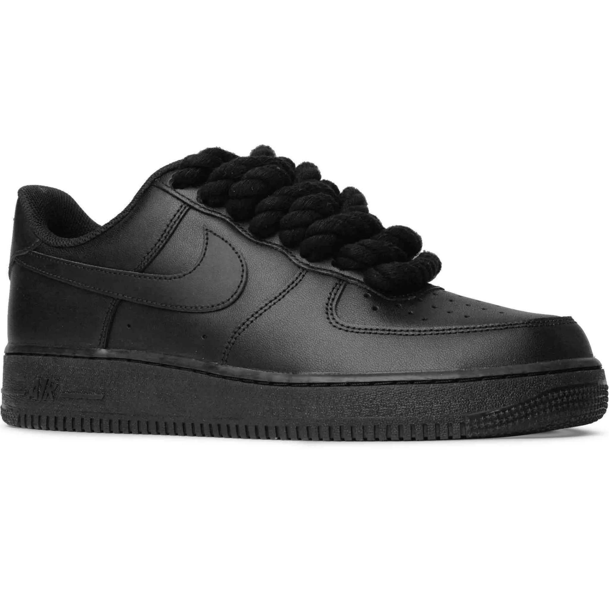 Nike Air Force 1 Low Rope Lace Black< Black Trainers|Trainers