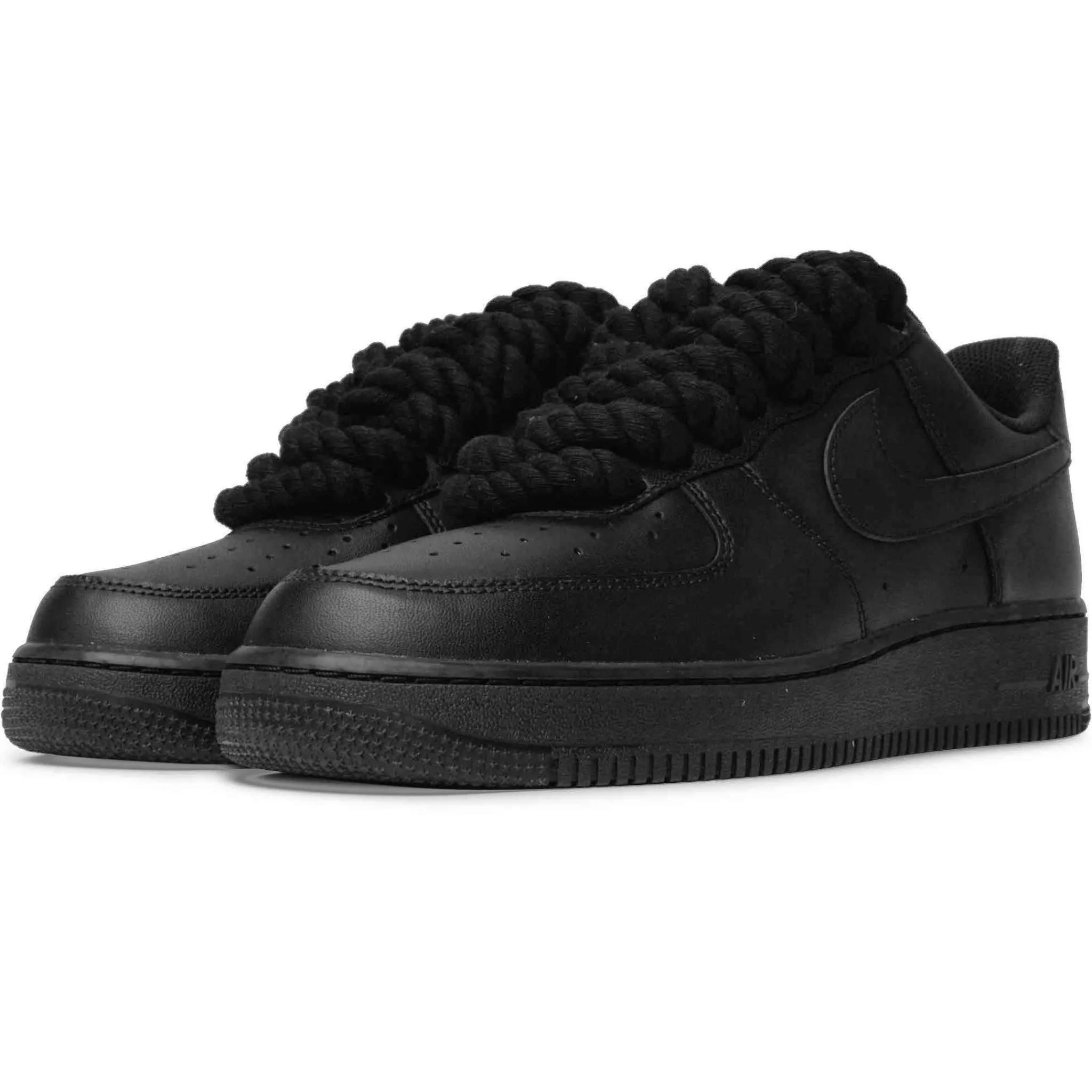 Nike Air Force 1 Low Rope Lace Black< Black Trainers|Trainers